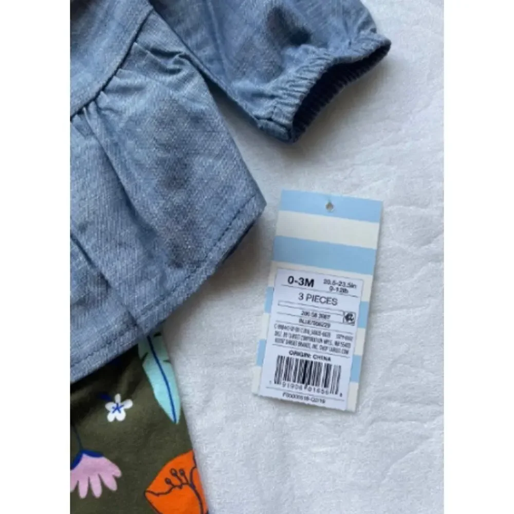 Beautiful Cat & Jack little girls outfit, NEW Size 0-3 month